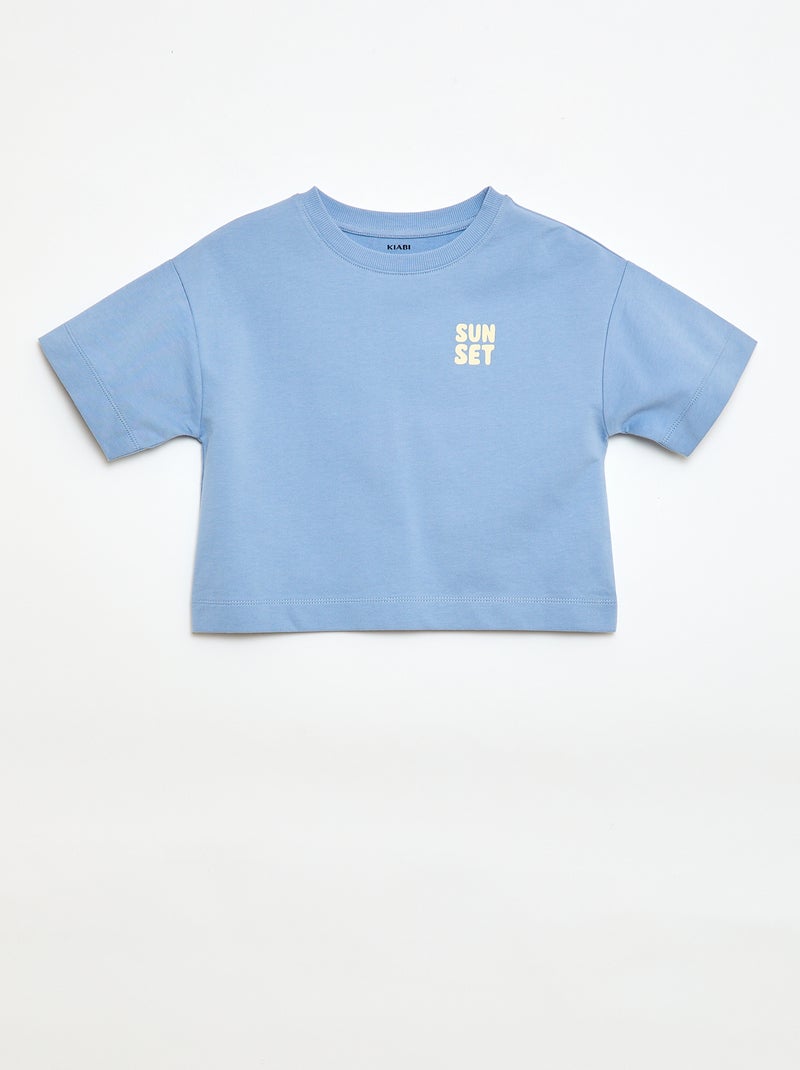 Ensemble T-shirt + Short - 2 pièces Bleu - Kiabi