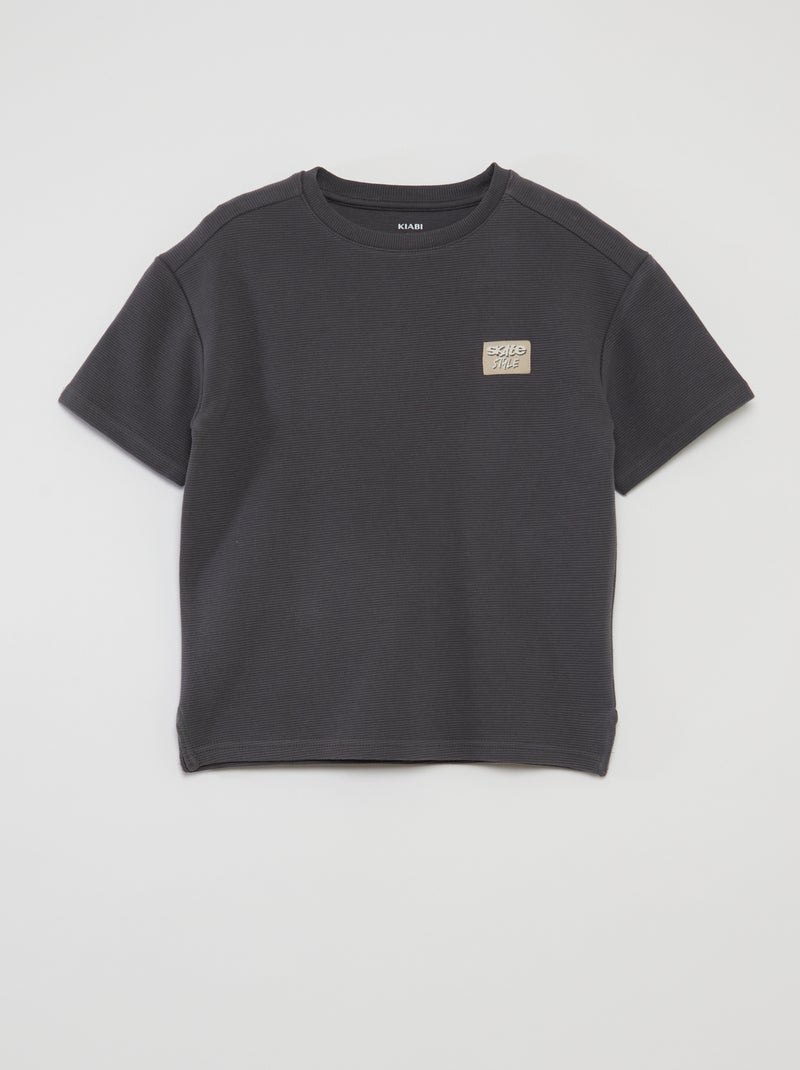 Ensemble t-shirt + short - 2 pièces Gris - Kiabi
