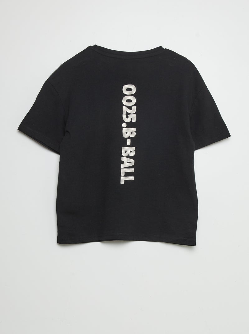 Ensemble t-shirt + short - 2 pièces Noir/rouge - Kiabi