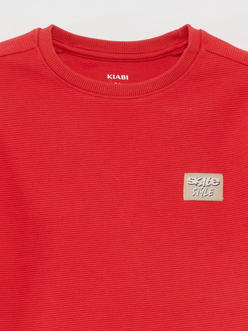 Ensemble t-shirt + short - 2 pièces Rouge - Kiabi
