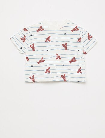 Ensemble t-shirt + short à motif - 2 pièces