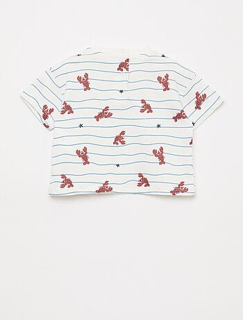 Ensemble t-shirt + short à motif - 2 pièces