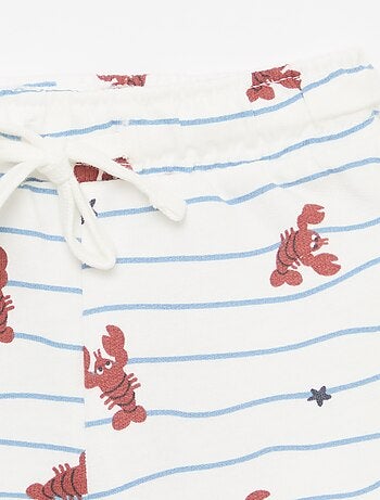 Ensemble t-shirt + short à motif - 2 pièces