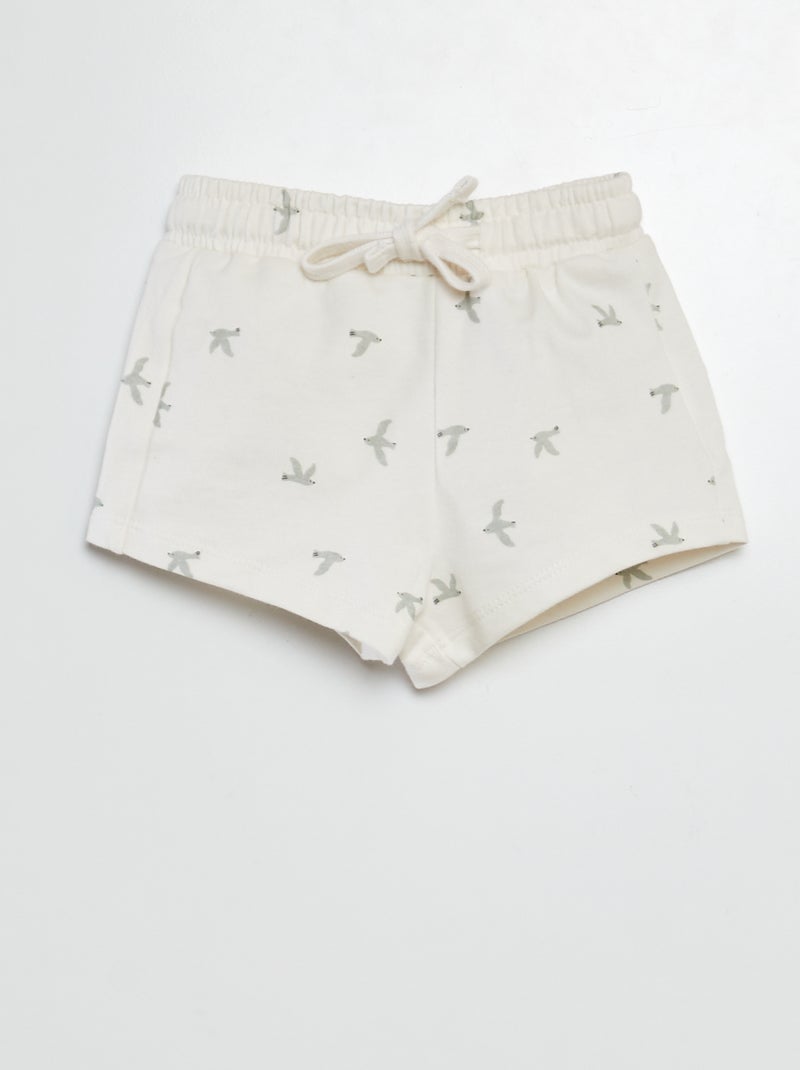 Ensemble t-shirt + short  à motif - 2 pièces BLANC - Kiabi