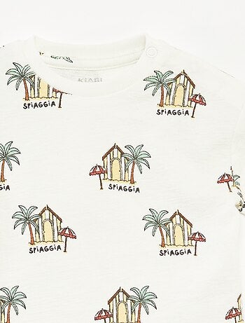 Ensemble t-shirt + short avec imprimé - 2 pièces