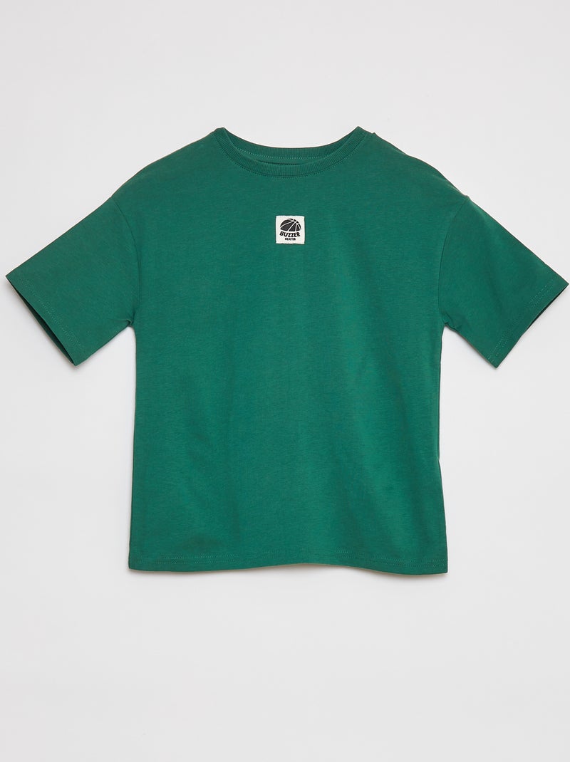 Ensemble t-shirt + short bicolore - 2 pièces VERT - Kiabi