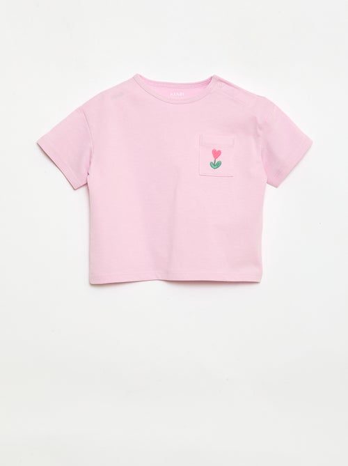 Ensemble T-shirt + short cycliste côtelé - 2 pièces - Kiabi