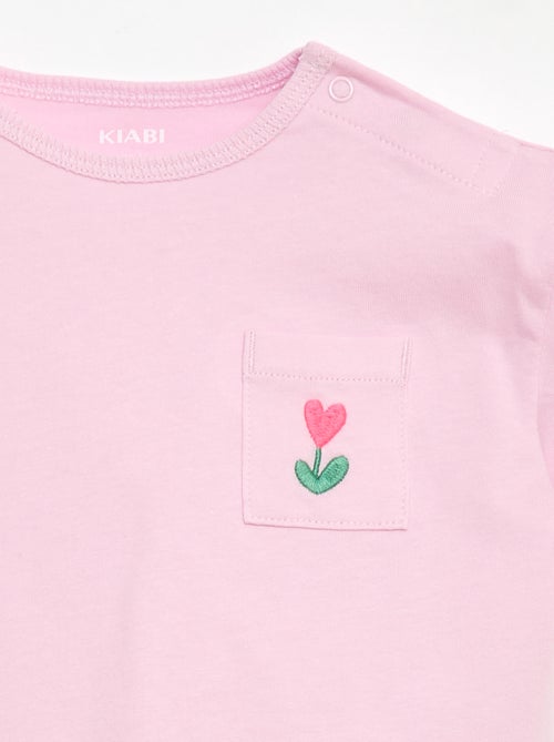 Ensemble T-shirt + short cycliste côtelé - 2 pièces - Kiabi