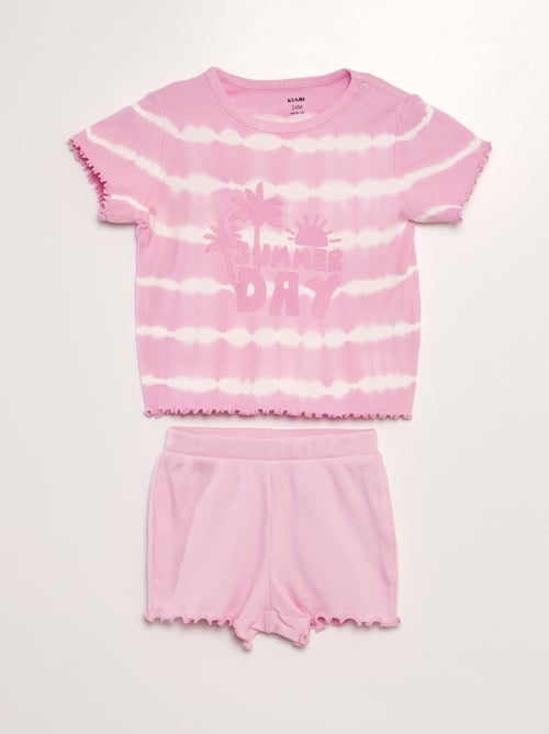 Ensemble T-shirt + short de pyjama - 2 pièces - Kiabi