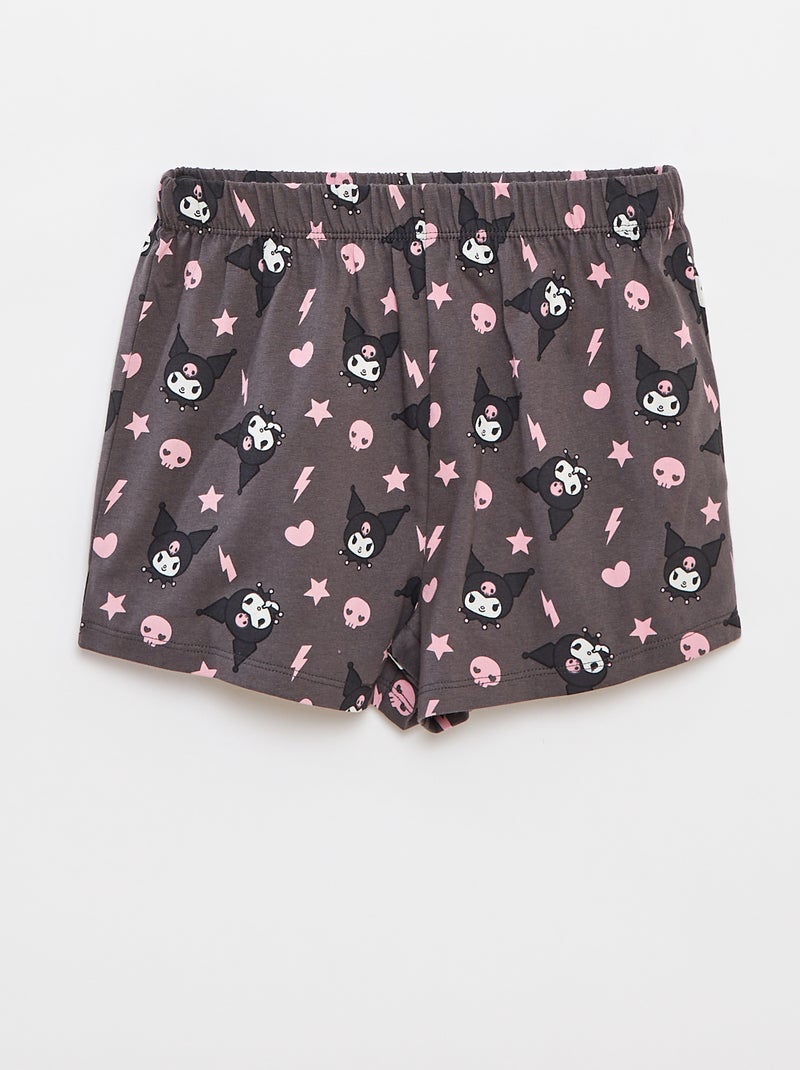 Ensemble t-shirt + short de pyjama 'Hello Kitty' - 2 pièces NOIR - Kiabi
