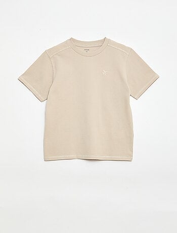 Ensemble t-shirt + short en piqué de coton