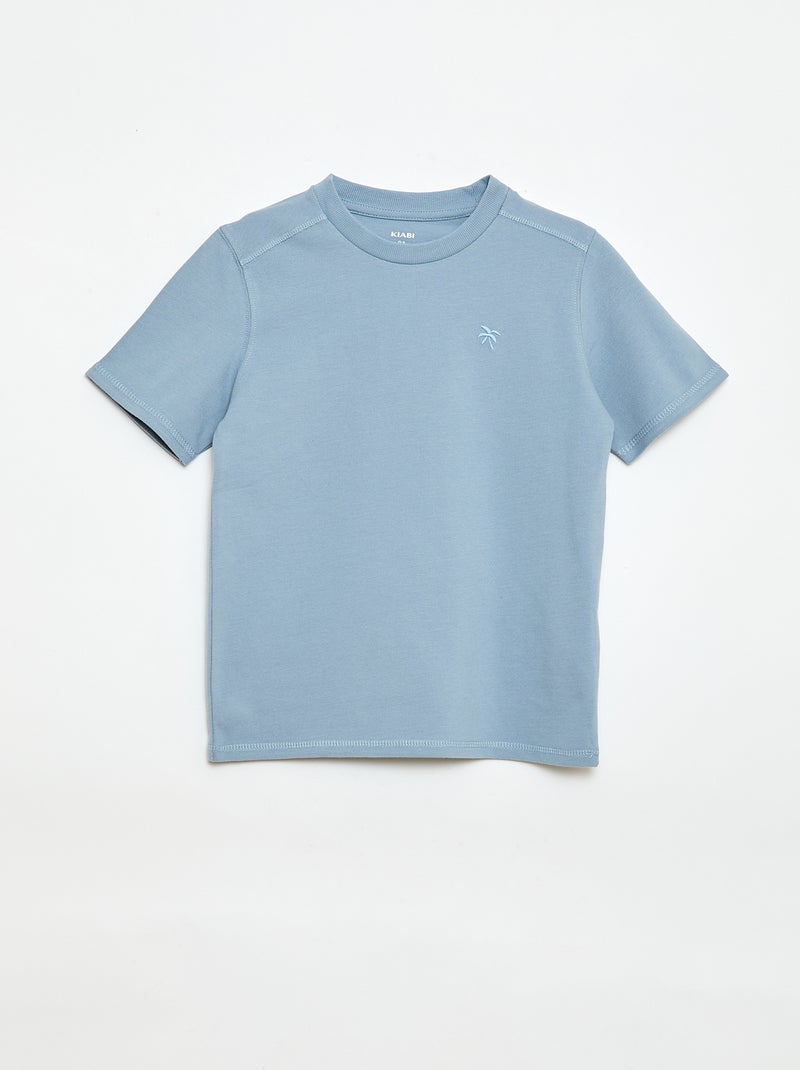 Ensemble t-shirt + short en piqué de coton Bleu - Kiabi