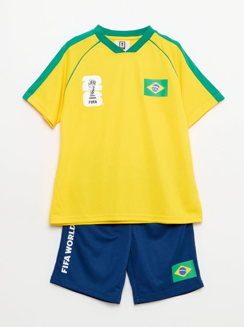 Ensemble t-shirt + short sous licence officielle de La Coupe du Monde de la FIFA 26™ - Brésil - Kiabi
