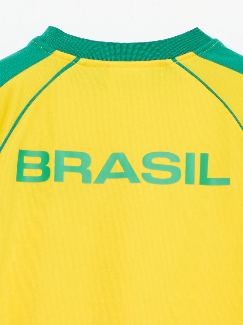 Ensemble t-shirt + short sous licence officielle de La Coupe du Monde de la FIFA 26™ - Brésil Jaune - Kiabi
