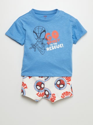 Ensemble t-shirt + short 'Spider-Man' - 2 pièces