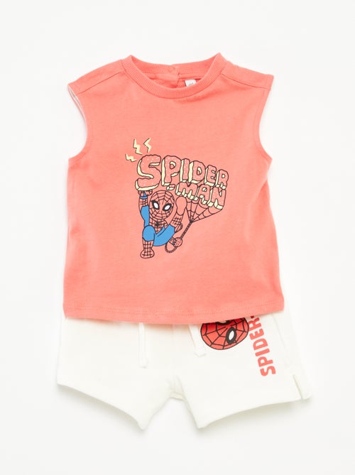 Ensemble T-shirt + short 'Spider-Man' 'Marvel' - 2 pièces - Kiabi