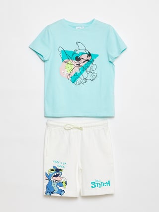 Ensemble t-shirt + short 'Stitch' 'Disney'
