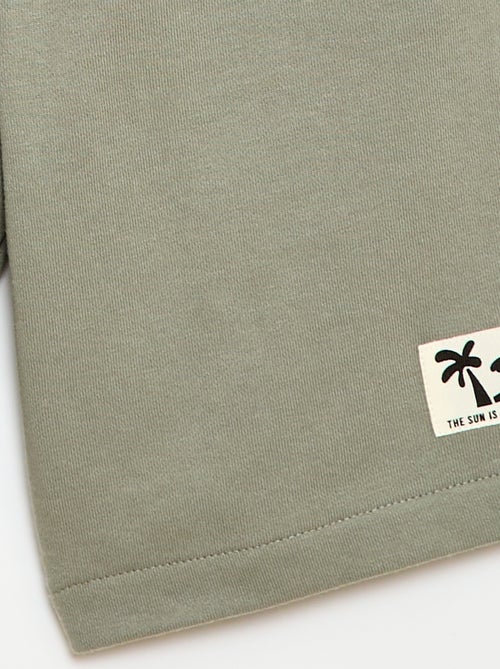 Ensemble t-shirt + short style damier - 2 pièces - Kiabi