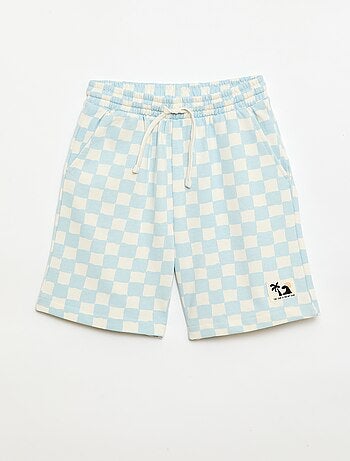 Ensemble t-shirt + short style damier - 2 pièces