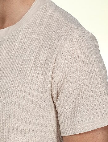 Ensemble t-shirt short unis à motif - Frilivin