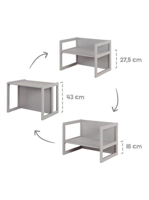 Ensemble table convertible en banc + 1 chaise évolutive ' Roba' - Kiabi Ensemble table convertible en banc + 1 chaise évolutive ' Roba' - Kiabi