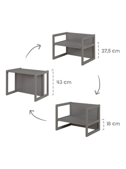 Ensemble table convertible en banc + 1 chaise évolutive ' Roba' - Kiabi Ensemble table convertible en banc + 1 chaise évolutive ' Roba' - Kiabi