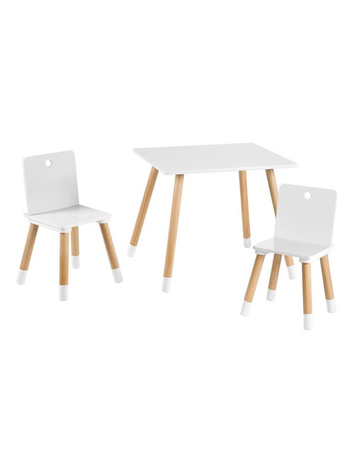 Ensemble table et 2 chaises enfant en bois - ROBA - Kiabi Ensemble table et 2 chaises enfant en bois - ROBA - Kiabi