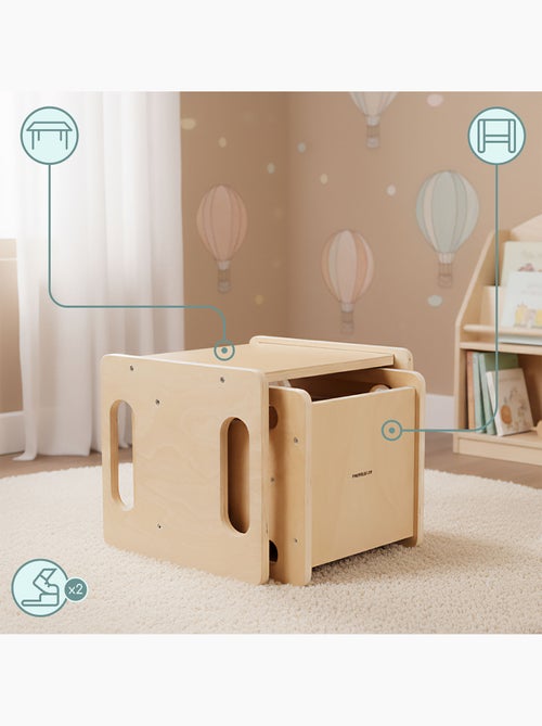 Ensemble table et chaise - mamabrum, montessori en bois multifonction 6 en 1 - Kiabi