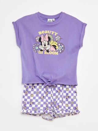 Ensemble tee-shirt long + short 'Minnie'