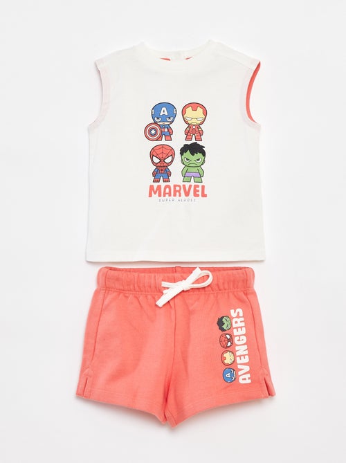 Ensemble tee-shirt + short 'Marvel' - Kiabi