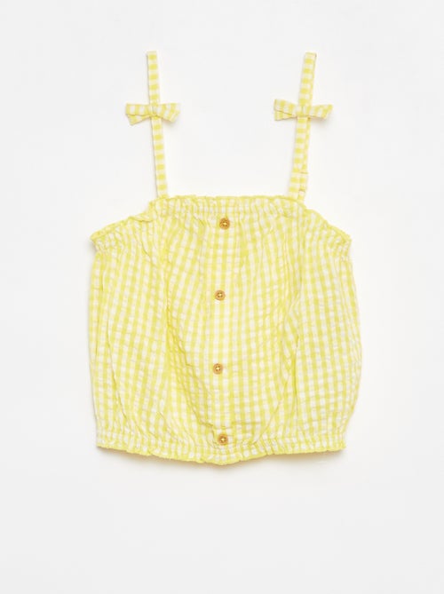 Ensemble top + jupe rayée en matière crêpée - 2 pièces - Kiabi