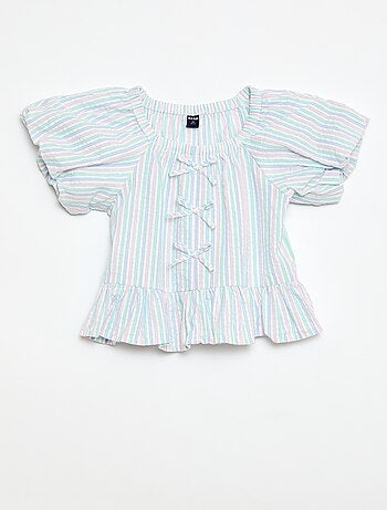 Ensemble top + pantalon avec détails en coton