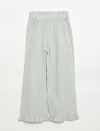 Ensemble top + pantalon avec détails en coton