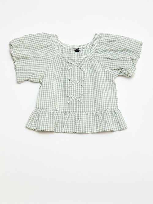 Ensemble top + pantalon avec détails en coton - Kiabi