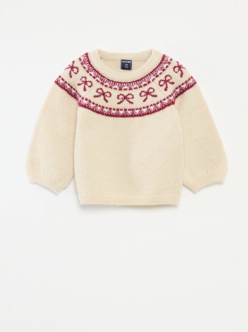 Ensemble tricot pull + legging jacquard - Kiabi