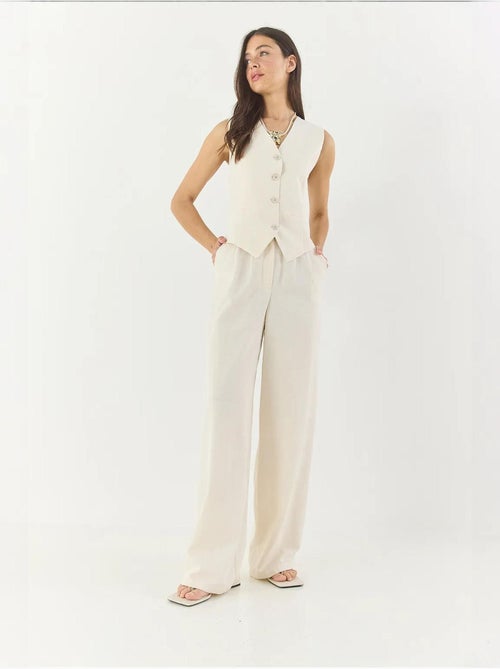 Ensemble trois pièces avec pantalon taille haute, gilet et doublure lucci - Kiabi