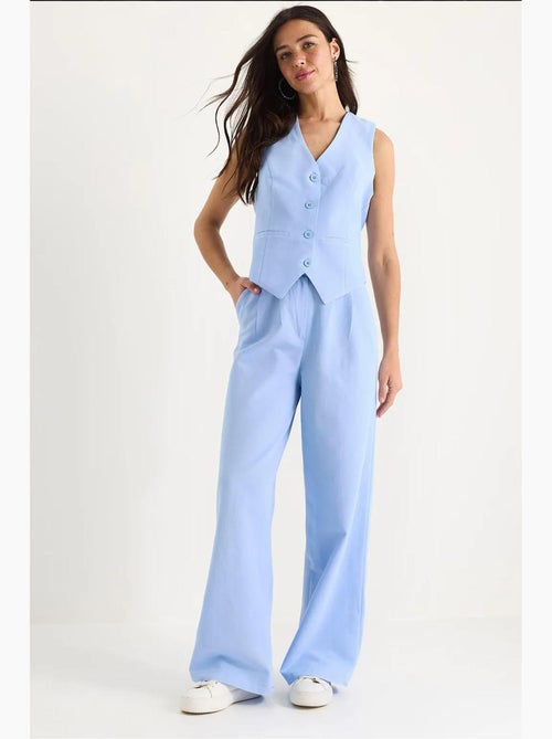 Ensemble trois pièces avec pantalon taille haute, gilet et doublure lucci - Kiabi