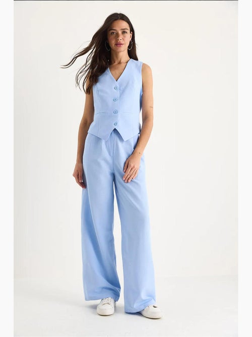 Ensemble trois pièces avec pantalon taille haute, gilet et doublure lucci - Kiabi