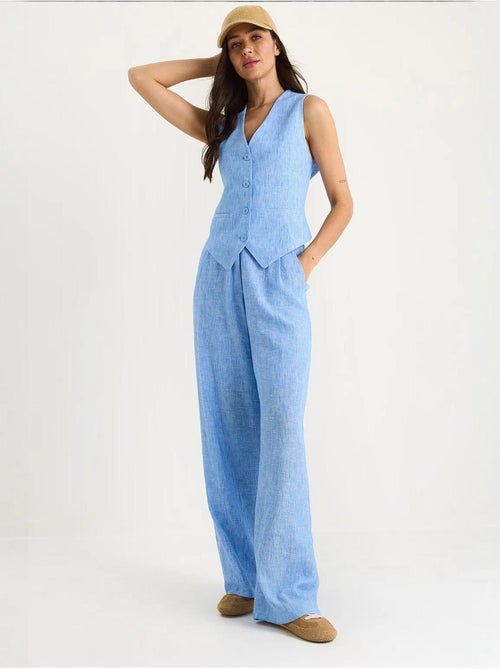 Ensemble trois pièces avec pantalon taille haute, gilet et doublure lucci - Kiabi