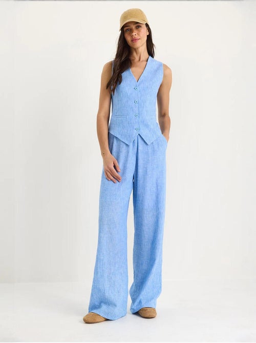 Ensemble trois pièces avec pantalon taille haute, gilet et doublure lucci - Kiabi