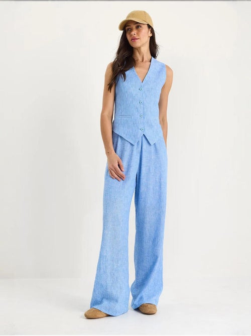Ensemble trois pièces avec pantalon taille haute, gilet et doublure lucci - Kiabi