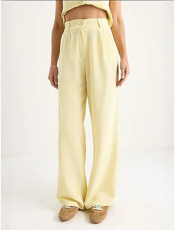 Ensemble trois pièces avec pantalon taille haute, gilet et doublure lucci