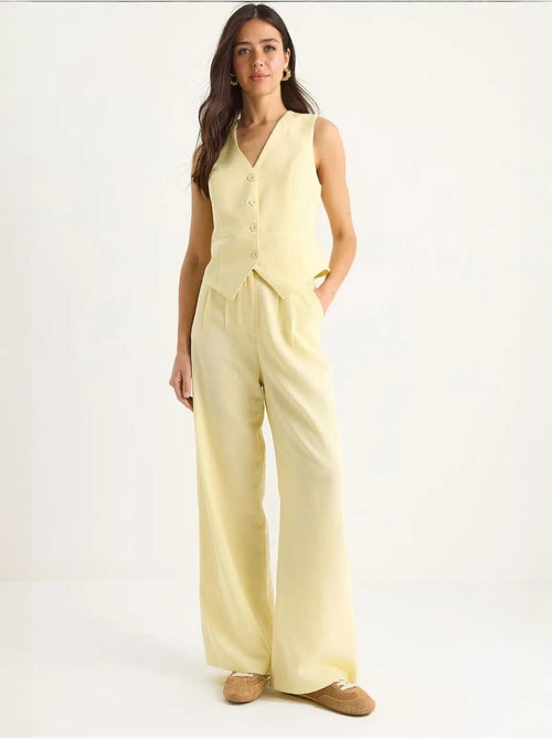 Ensemble trois pièces avec pantalon taille haute, gilet et doublure lucci - Kiabi