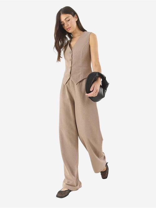 Ensemble trois pièces avec pantalon taille haute, gilet et doublure lucci - Kiabi