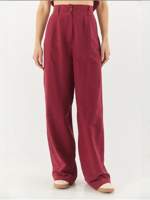 Ensemble trois pièces avec pantalon taille haute, gilet et doublure lucci - Kiabi