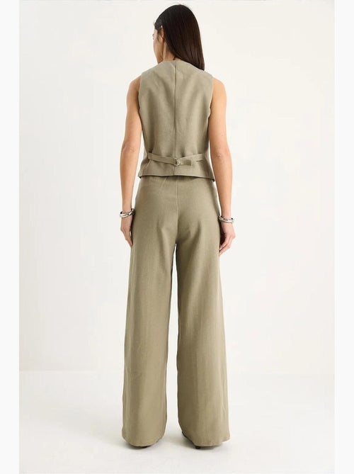 Ensemble trois pièces avec pantalon taille haute, gilet et doublure lucci - Kiabi