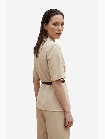 Ensemble veste courte et pantalon large ceinturé my fashion