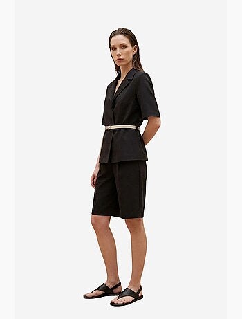 Ensemble veste courte et pantalon large ceinturé my fashion