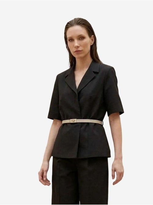 Ensemble veste courte et pantalon large ceinturé my fashion - Kiabi