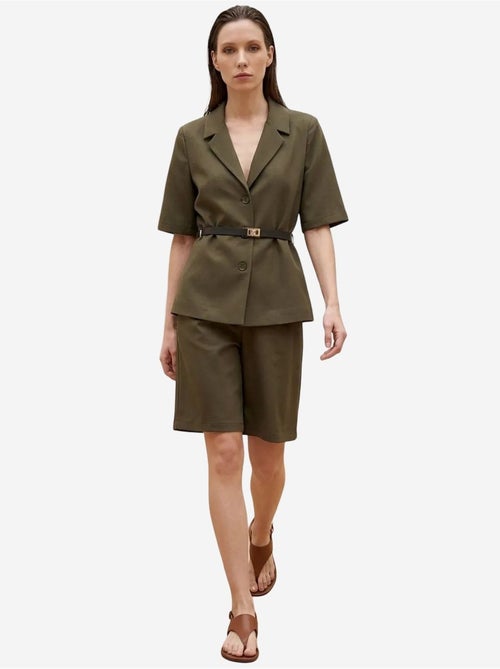 Ensemble veste courte et pantalon large ceinturé my fashion - Kiabi